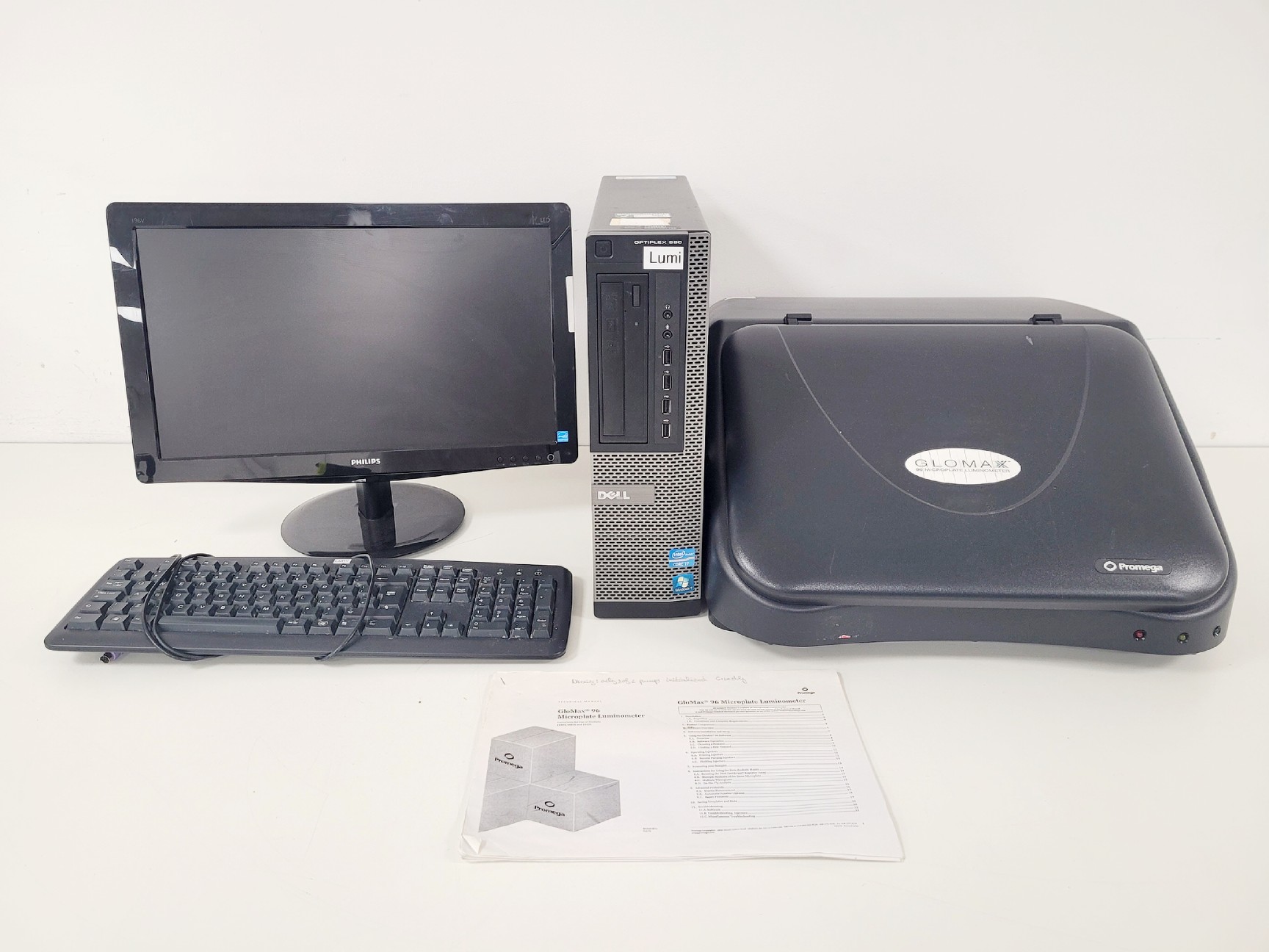 Image of Promega GloMax 9100-102 96 Microplate Luminometer w/ PC & GloMax Software Lab