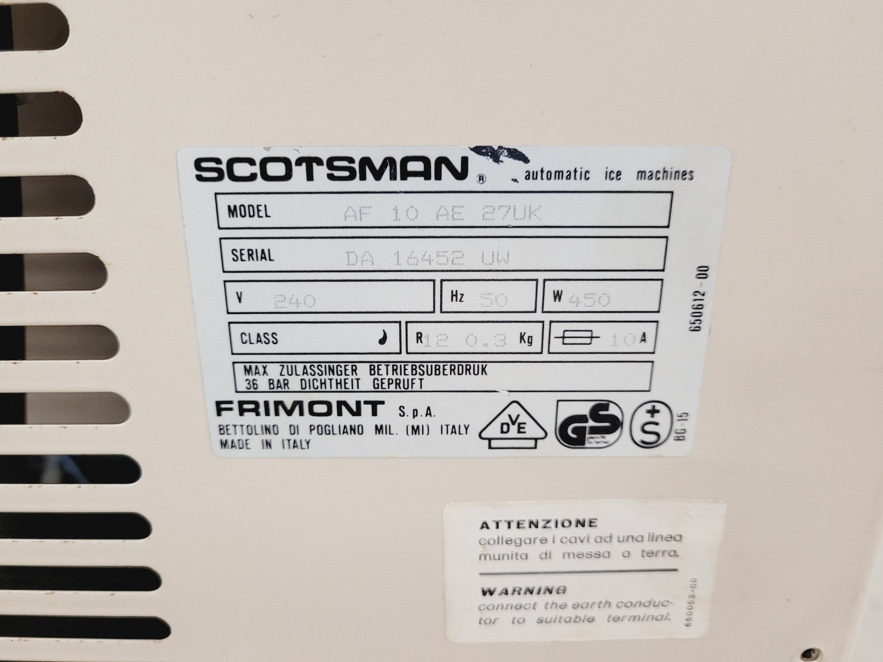 Image of Scotsman AF-10 Commercial Ice Machine Lab