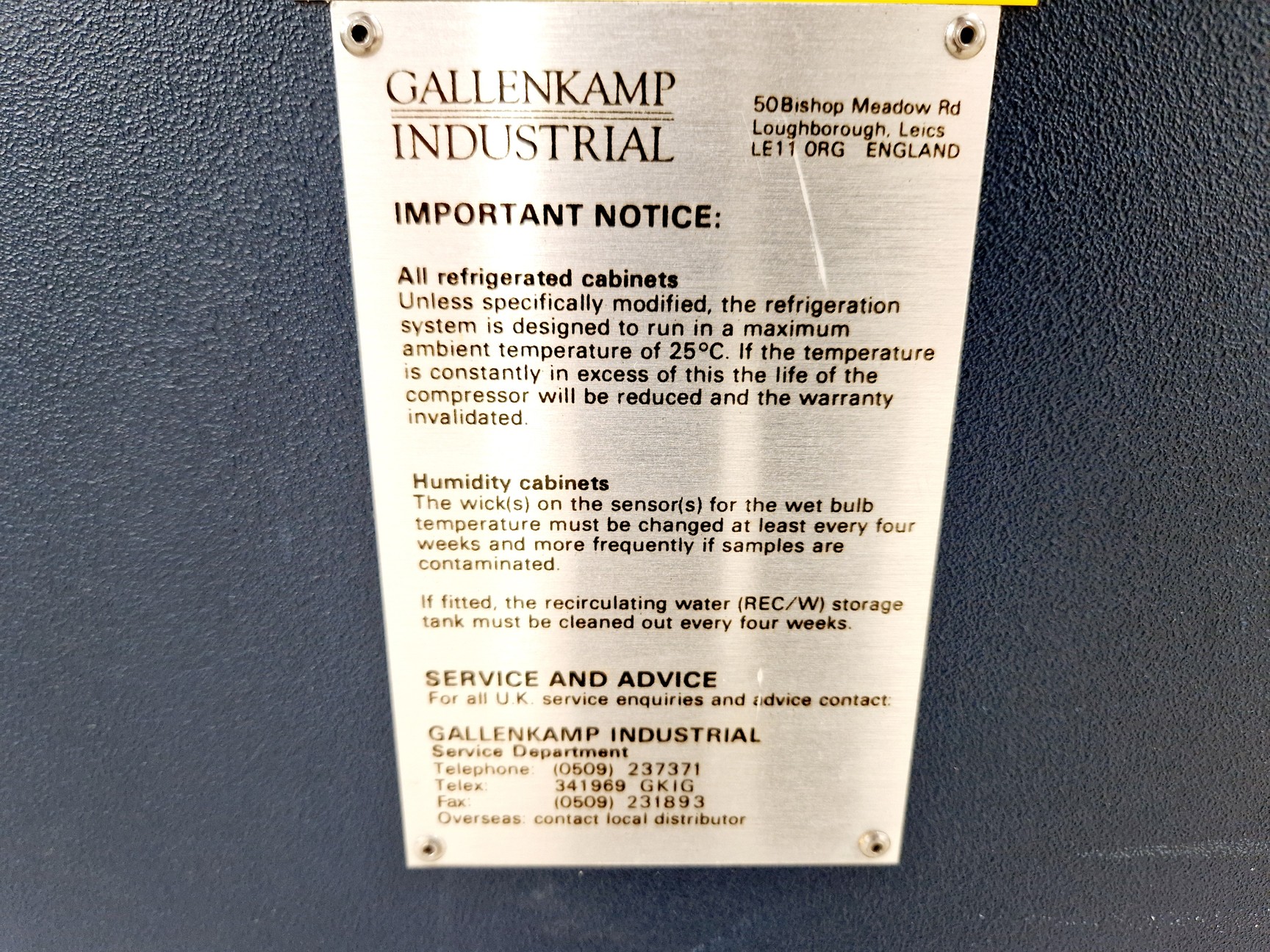 Image of Gallenkamp Industrial BR185H C RO Environmental Chamber Spares/Repair Lab