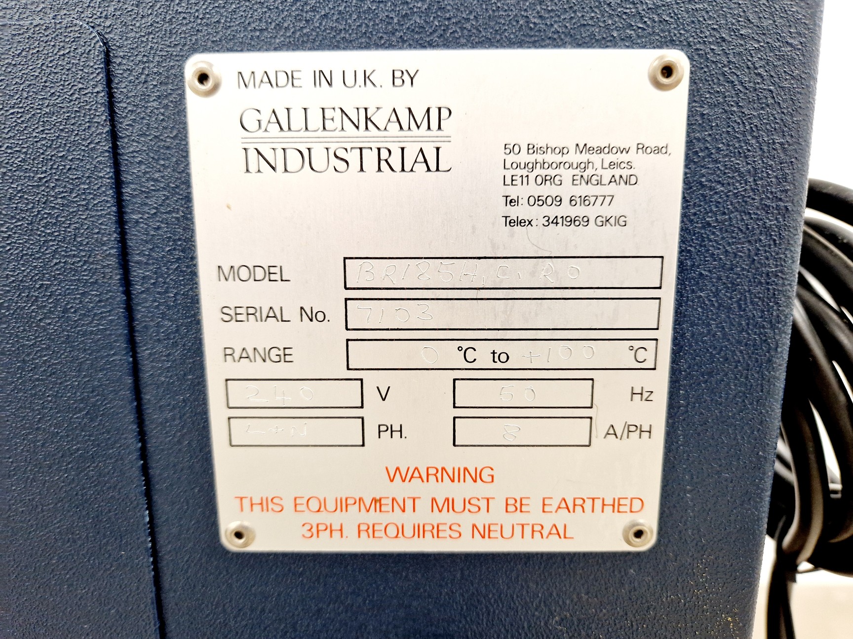 Image of Gallenkamp Industrial BR185H C RO Environmental Chamber Spares/Repair Lab