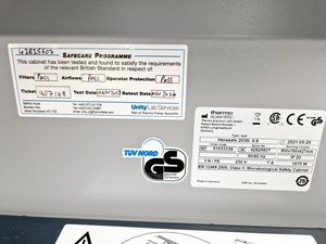 Thumbnail image of Thermo Scientific Herasafe 2030i 0.9 Class 2 Microbiological Safety Cabinet