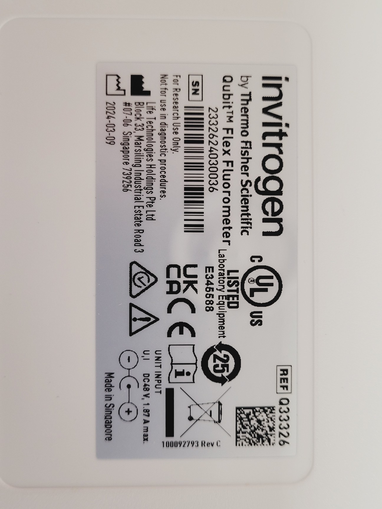 Image of Invitrogen Qubit Flex Flurometer (2024) Lab