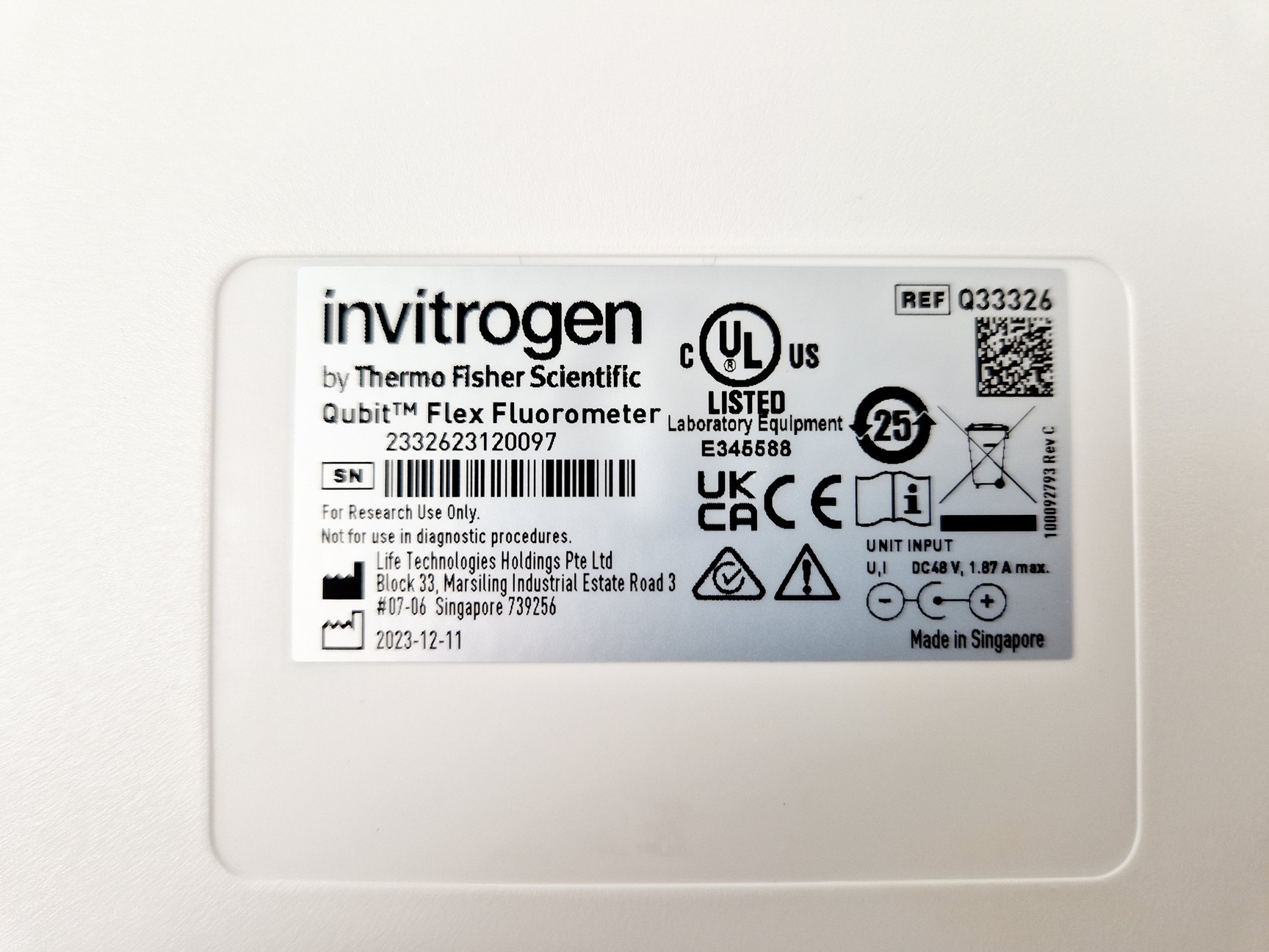 Image of Invitrogen Qubit Flex Flurometer  Lab