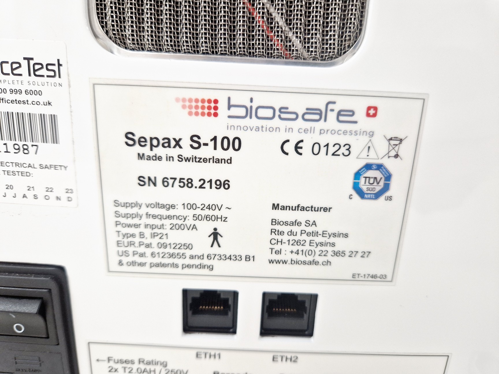 Image of Biosafe Sepax S-100 Cell Separation System Lab