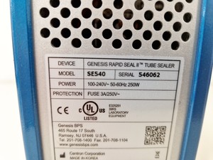 Thumbnail image of Genesis BPS Rapid Seal II SE540 Tube Sealer Lab
