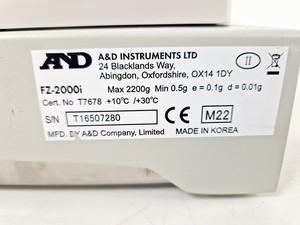 Thumbnail image of AnD Weighing FZ-2000i 2dp Precision Balance With AnD Multi-Printer Lab 