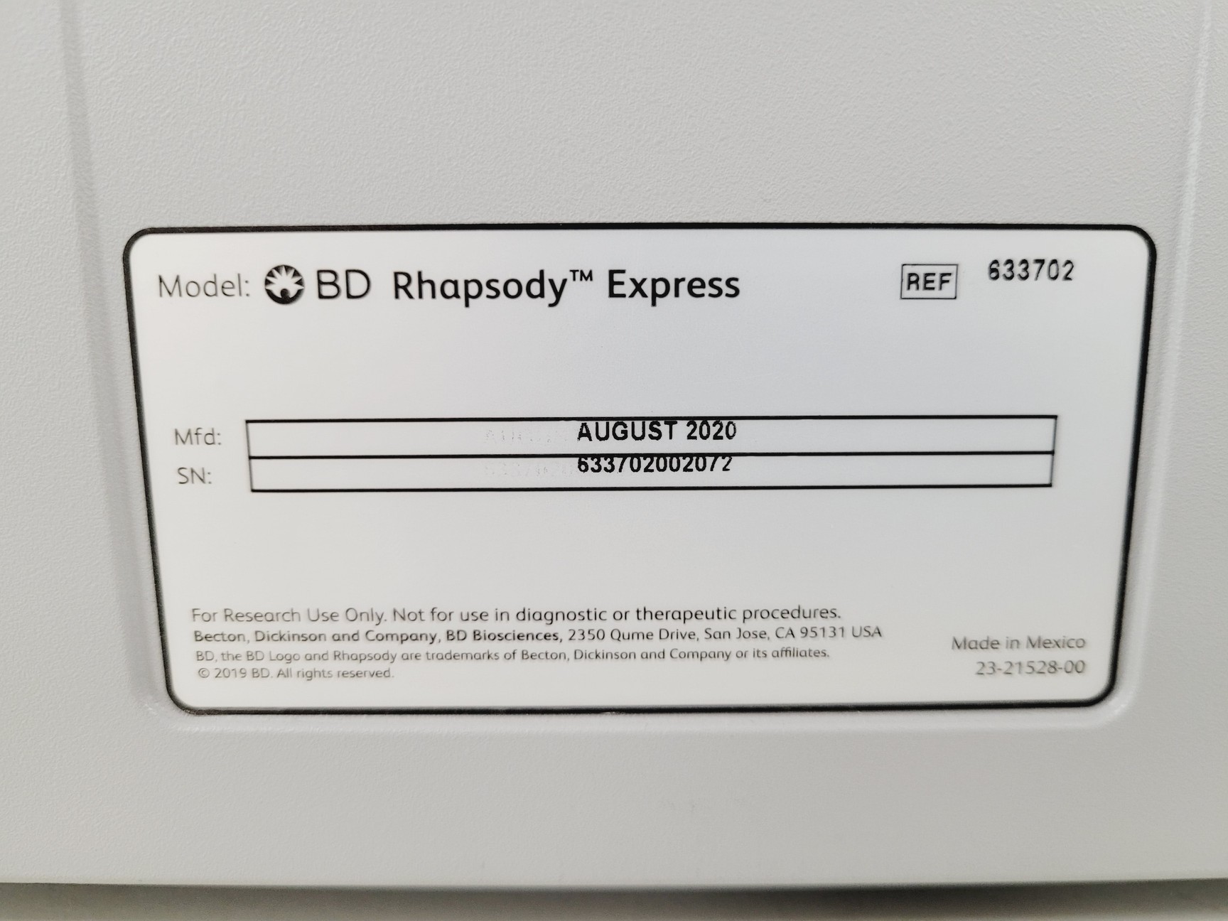 Image of BD Rhapsody Express Single-Cell Analysis System Lab