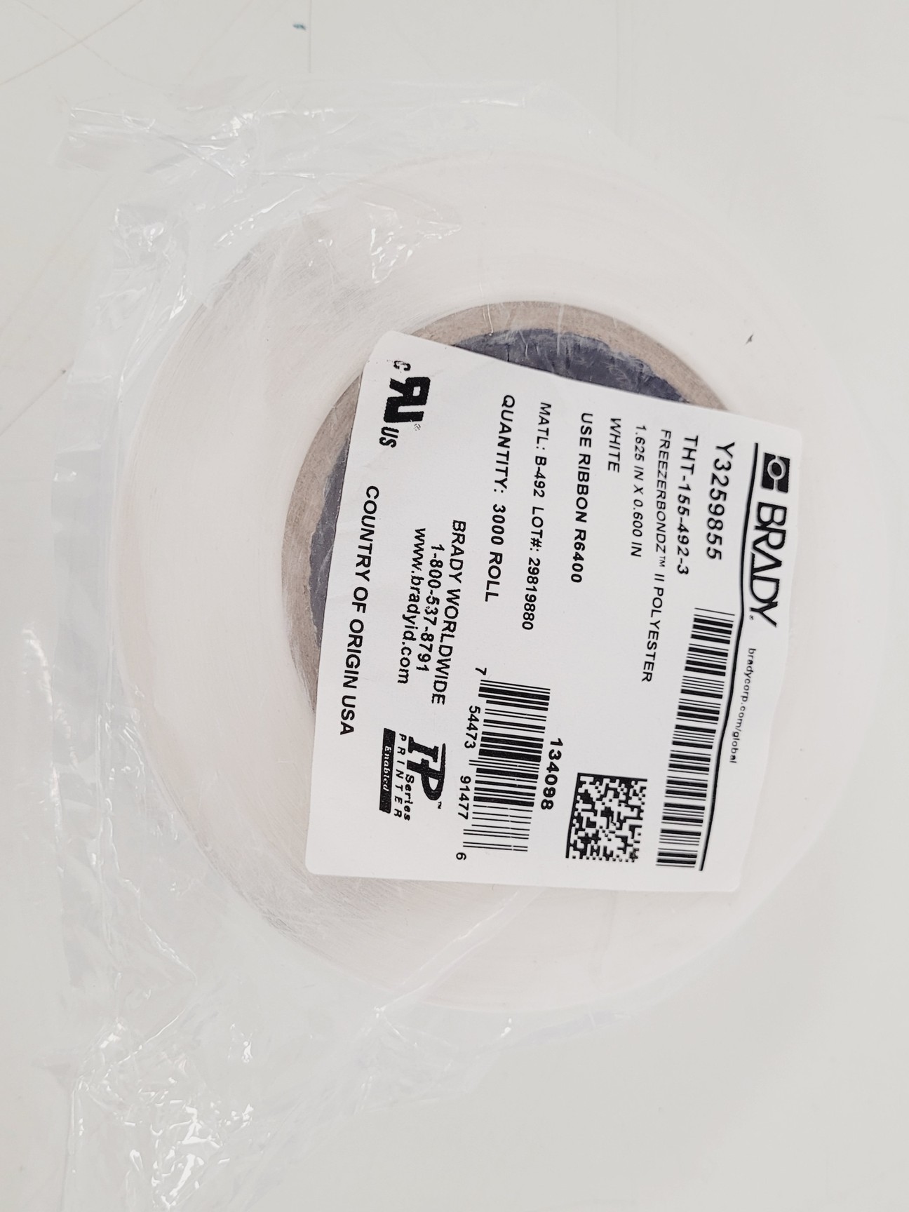 Image of Brady BBP12 Thermal Transfer Printer w/ Labels & Ribbon Lab