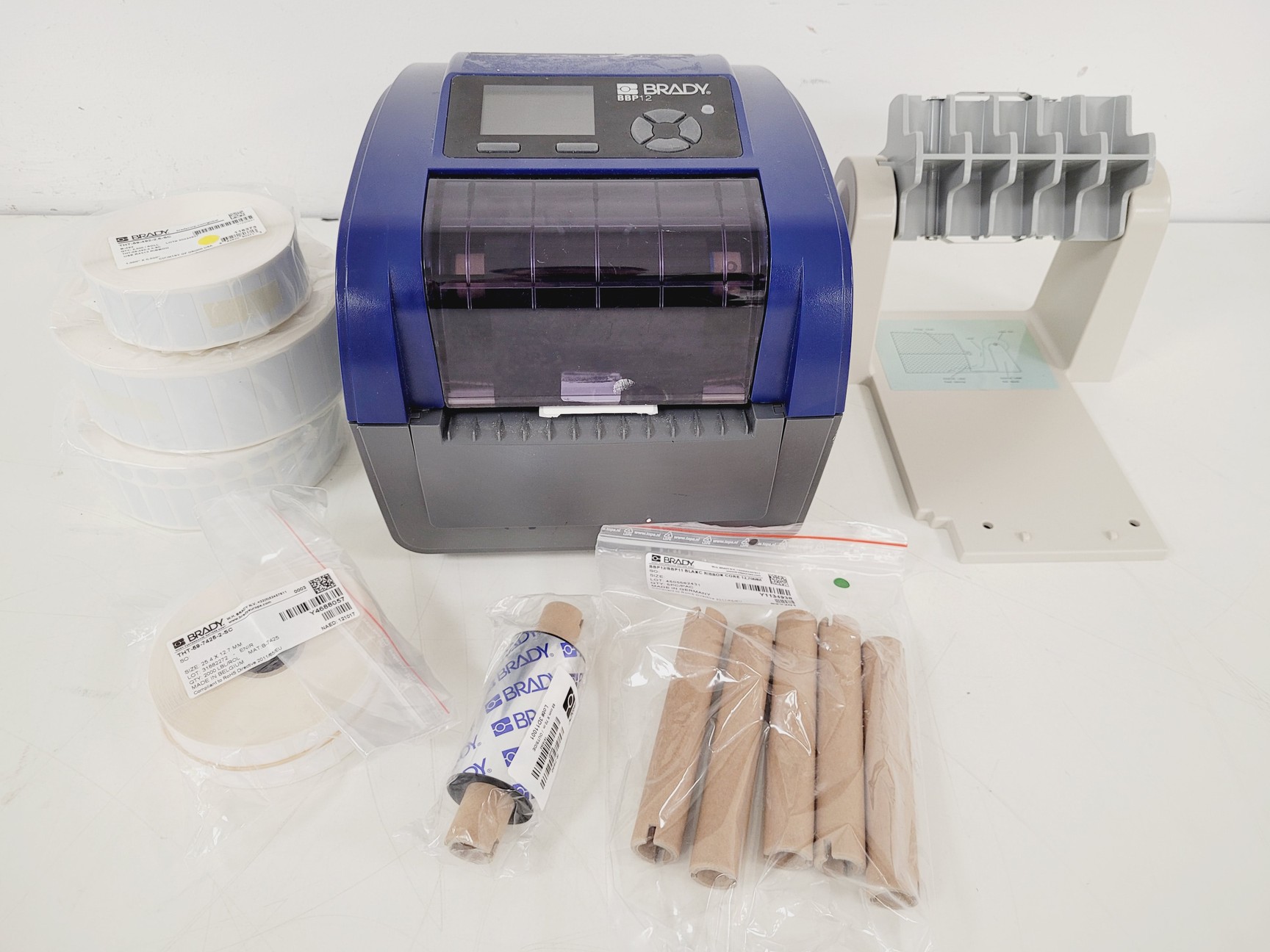 Image of Brady Type BBP12 Thermal Transfer Printer w/ Labels & Ribbons
