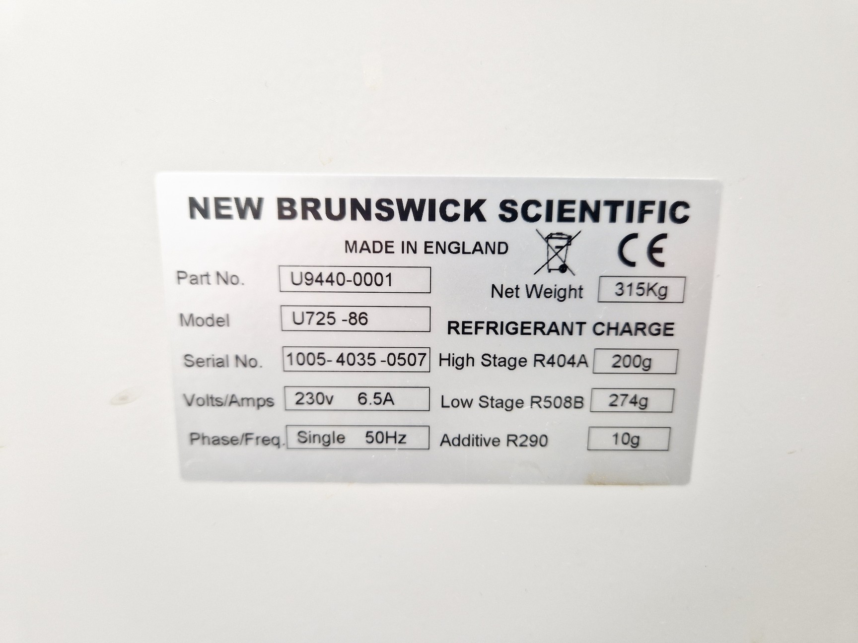 Image of New Brunswick Scientific ULT Freezer Model-U725 -86 Spares/Repair Lab