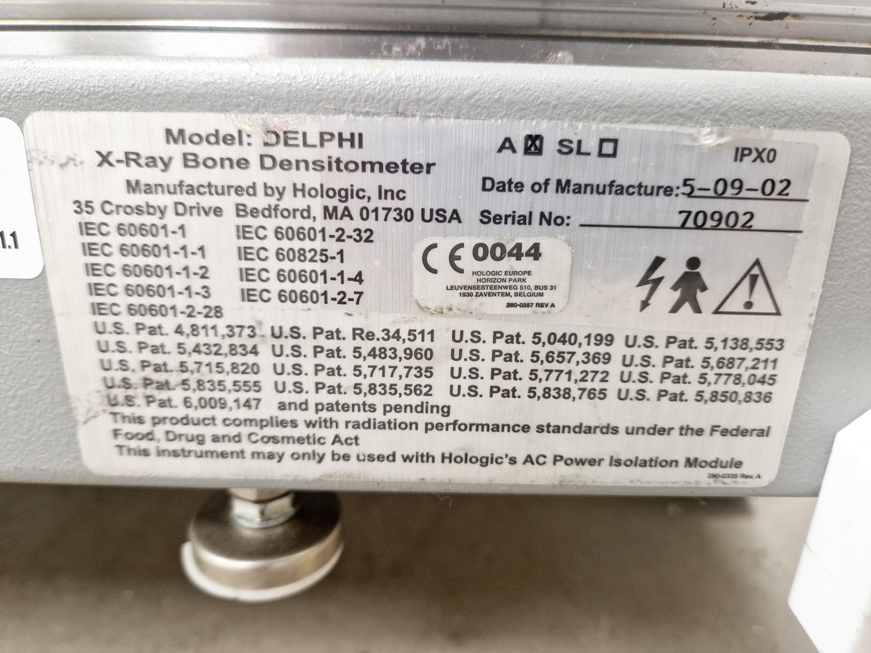 Image of Hologic Delphi QDR 4500 DEXA Scanner (X-Ray Bone Densitometer) Lab