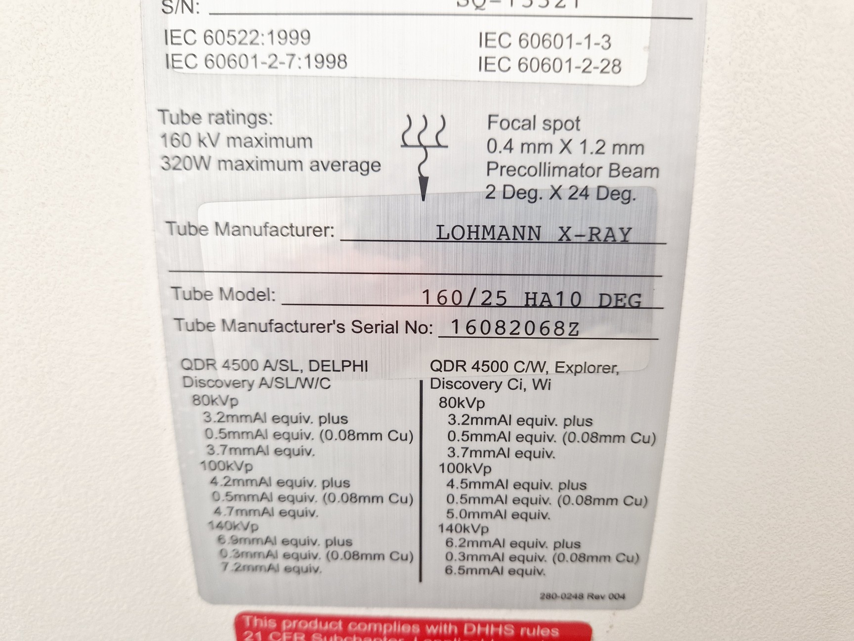 Image of Hologic Delphi QDR 4500 DEXA Scanner (X-Ray Bone Densitometer) Lab