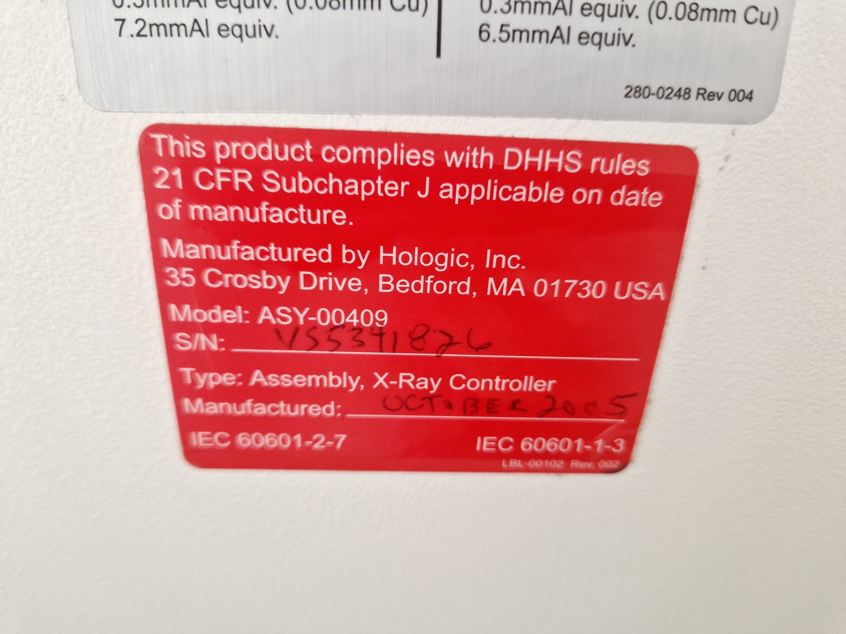 Image of Hologic Delphi QDR 4500 DEXA Scanner (X-Ray Bone Densitometer) Lab