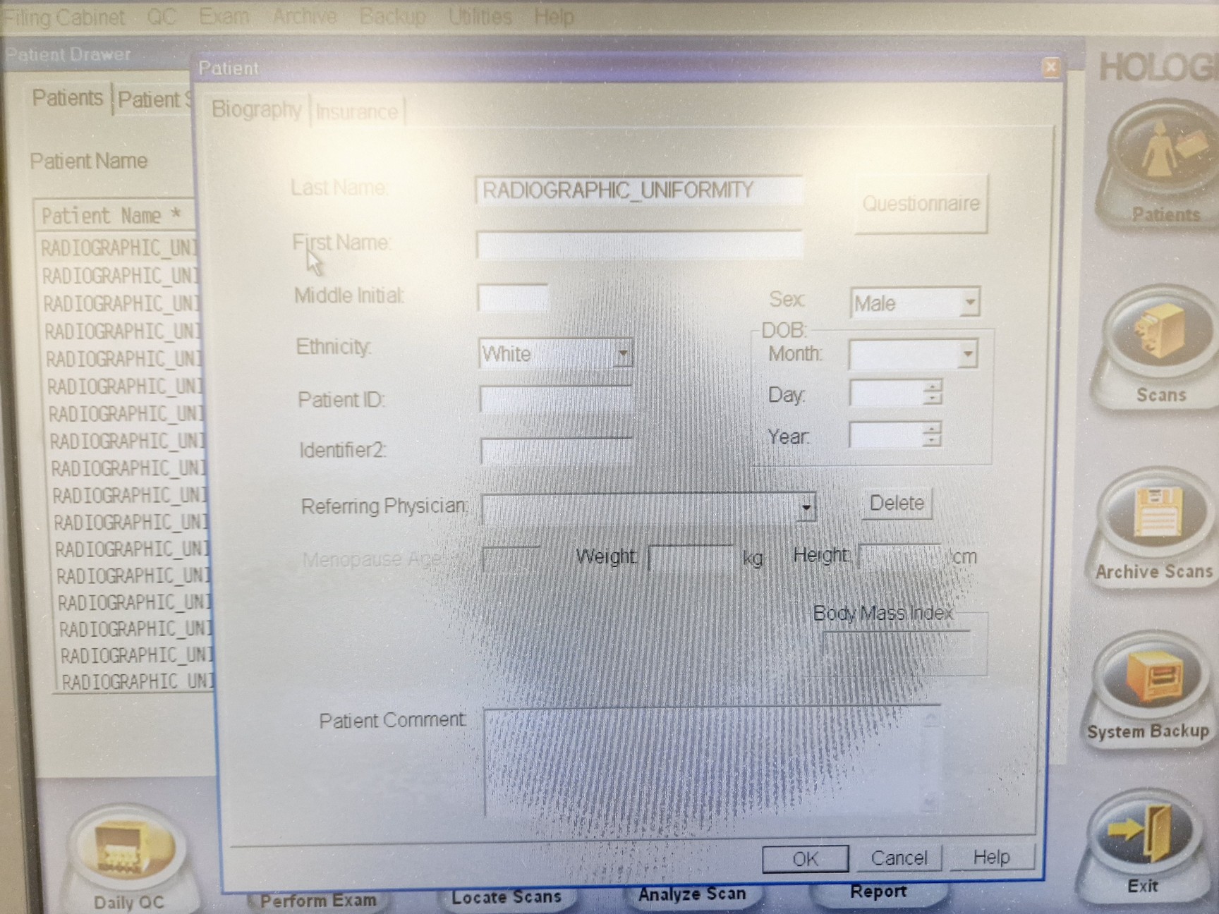 Image of Hologic Delphi QDR 4500 DEXA Scanner (X-Ray Bone Densitometer) Lab