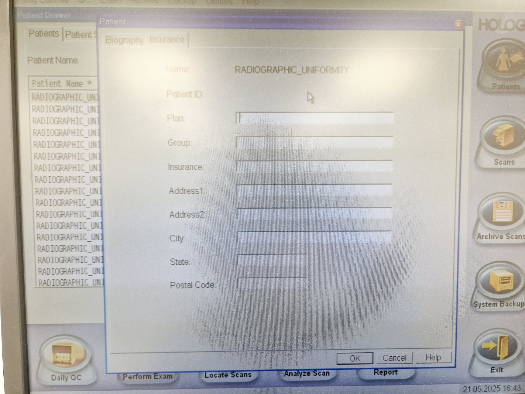 Image of Hologic Delphi QDR 4500 DEXA Scanner (X-Ray Bone Densitometer) Lab