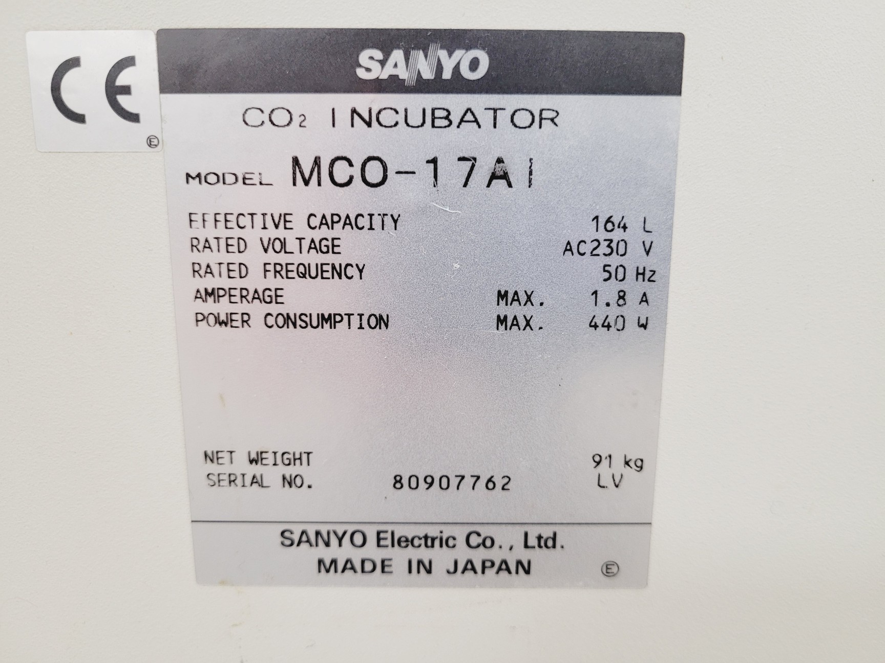 Image of Sanyo MCO-17AI CO2 Incubator Lab
