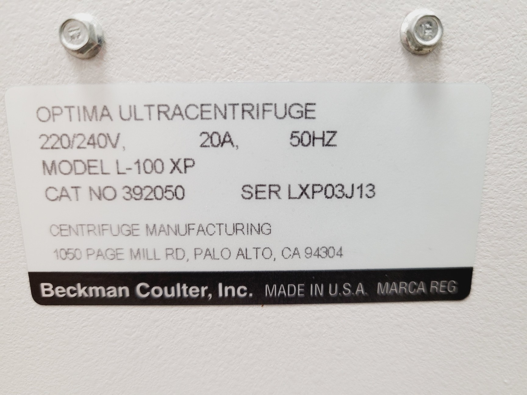 Image of Beckman Coulter Optima L-100 XP Ultracentrifuge
