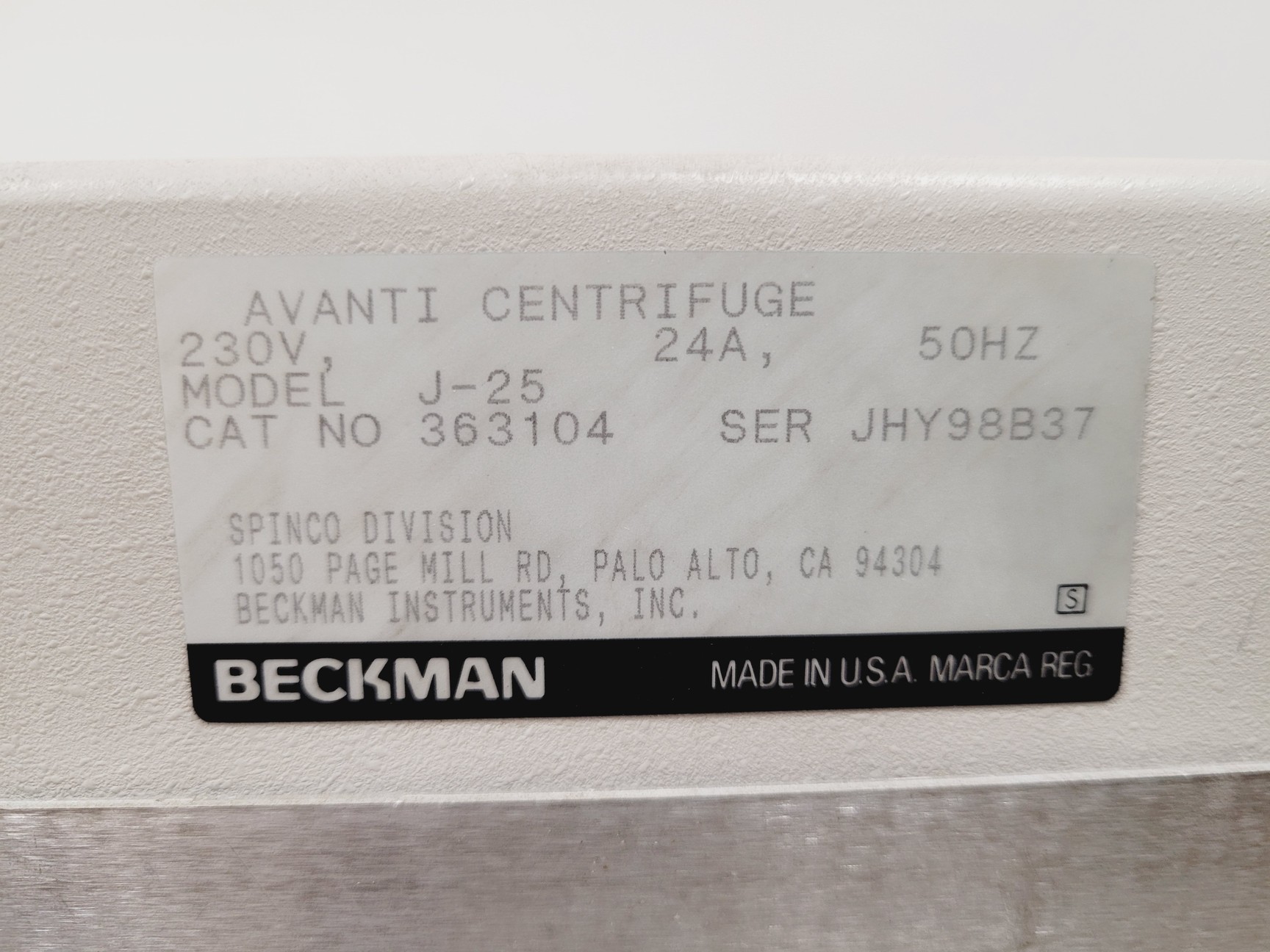 Image of Beckman Avanti J-25 Floor Standing Centrifuge Lab