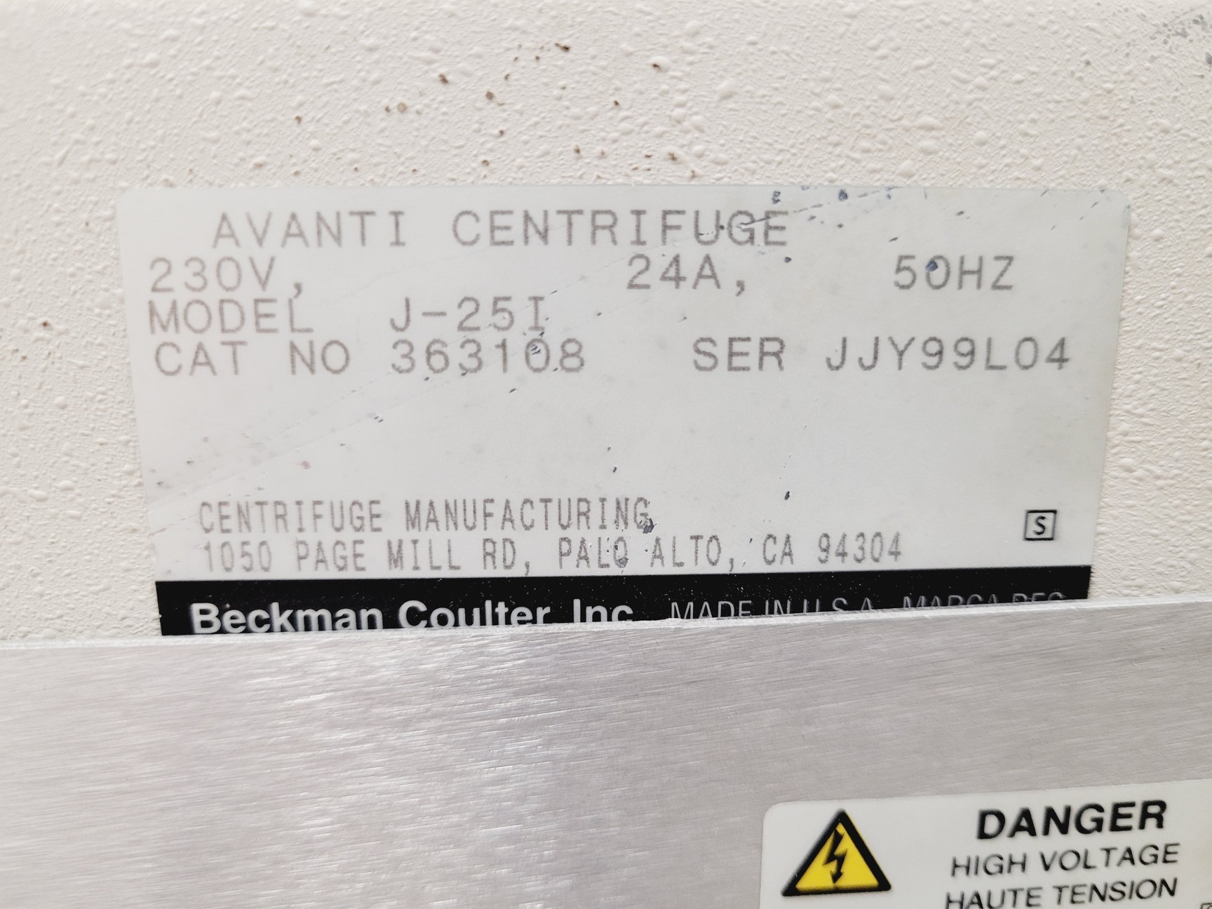 Image of Beckman Coulter Avanti J-25i Centrifuge Lab