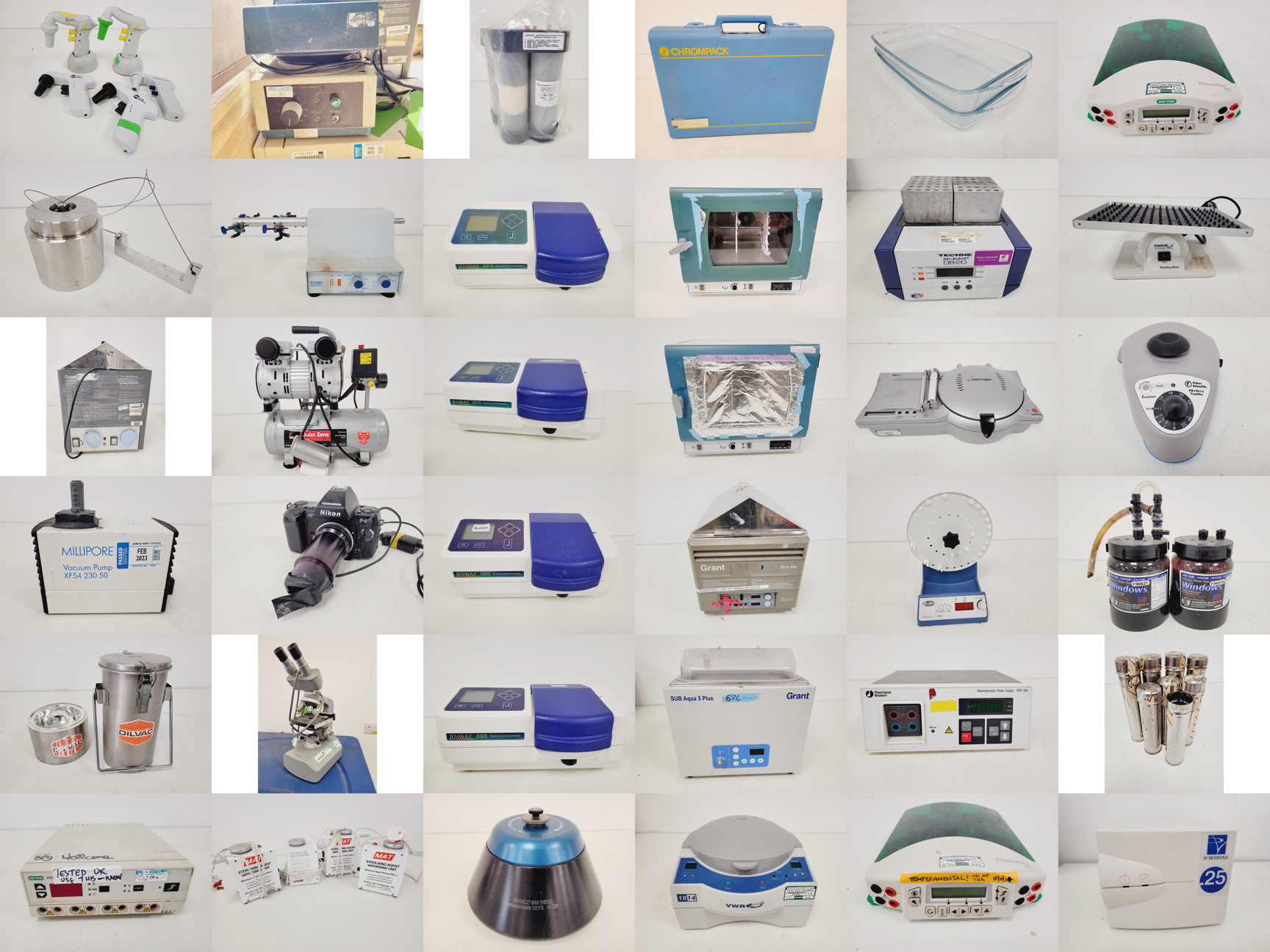 Image of Mixed Job Lot of Laboratory Equipment - Grant, Millipore, Nikon, Stuart, Jenway
