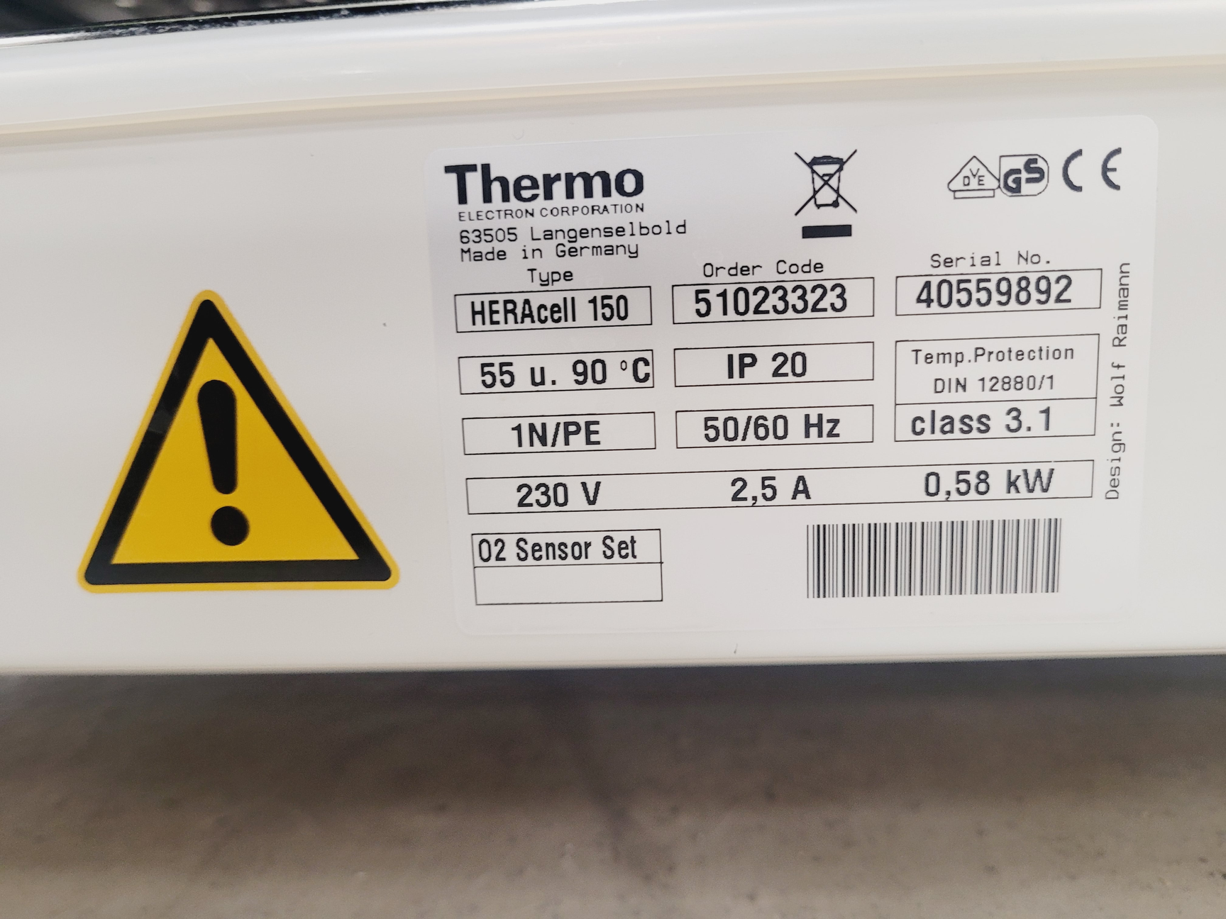 Image of Heraeus Heracell 150 CO2 Incubator Lab