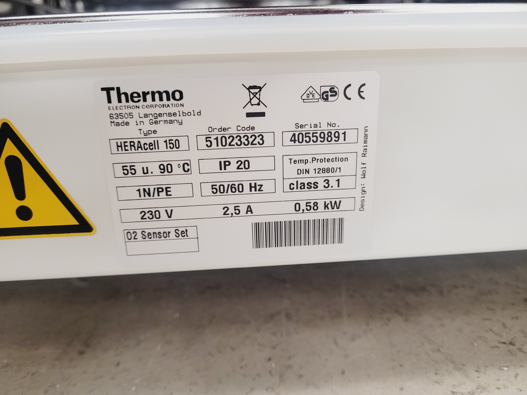 Image of Heraeus Heracell 150 CO2 Incubator Lab