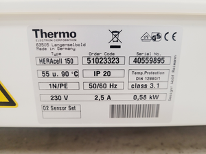 Thumbnail image of Heraeus Heracell 150 CO2 Incubator