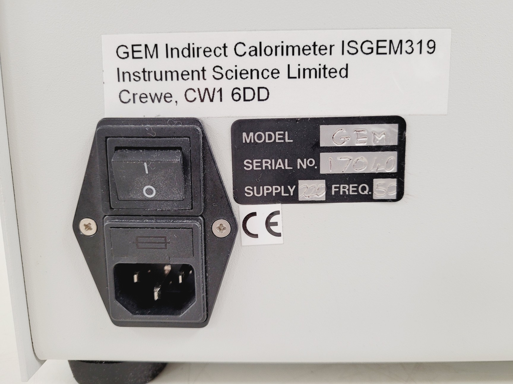 Image of GEM Indirect Calorimeter ISGEM319 Spares/Repair Lab