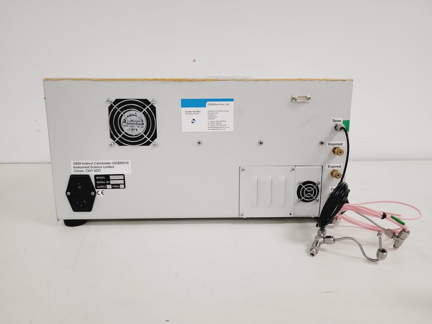 Image of GEM Indirect Calorimeter ISGEM319 Spares/Repair Lab
