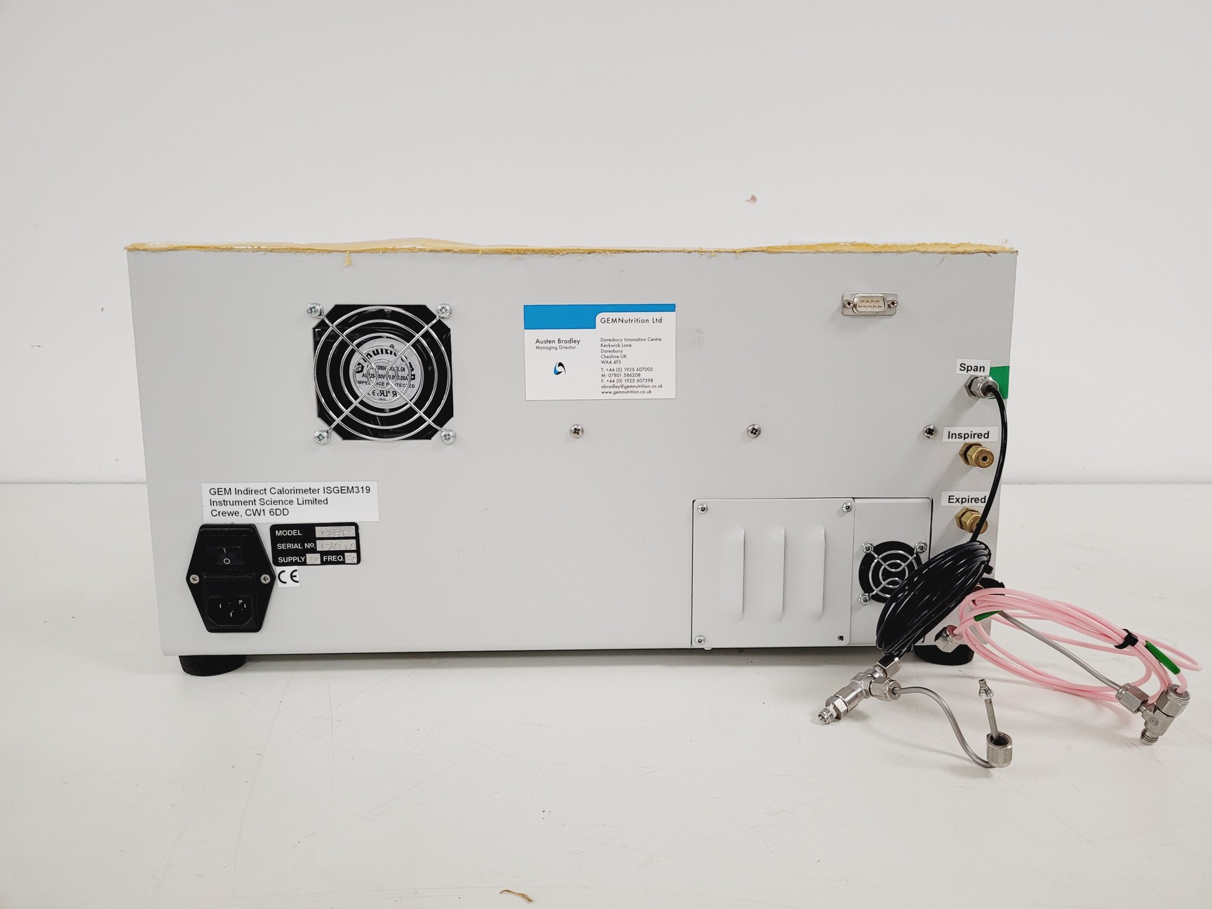 Image of GEM Indirect Calorimeter ISGEM319 Spares/Repair Lab