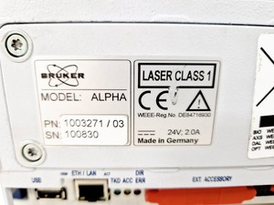 Thumbnail image of Bruker Alpha I FT-IR Spectrometer With Alpha-T And Alpha-P Units Lab