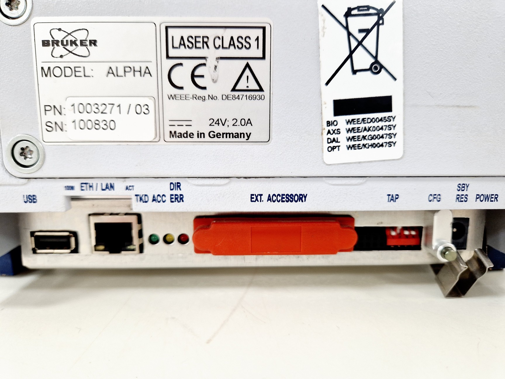 Image of Bruker Alpha I FT-IR Spectrometer With Alpha-T And Alpha-P Units Lab