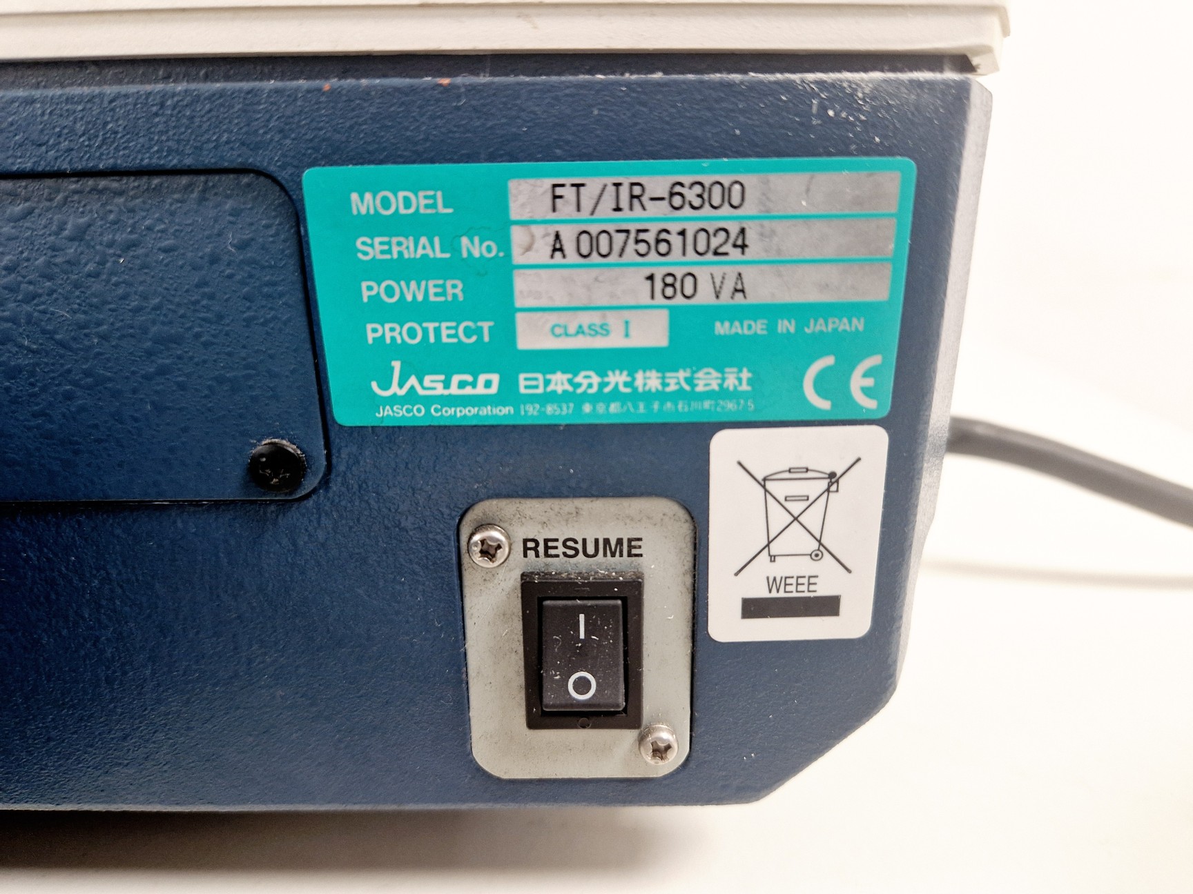 Image of Jasco FT/IR-6300 with a Raman attachment (RFT-6000) Spares/Repair Lab