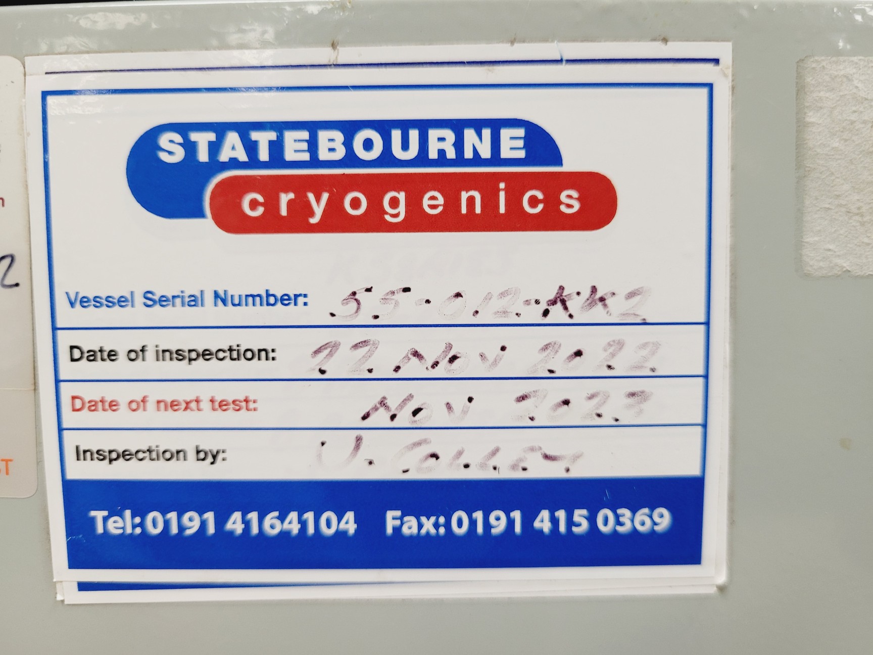 Image of Taylor-Wharton K Series Cryostorage Tank 24K -  Spares/Repair