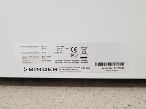 Thumbnail image of Binder CB 150 CO2 Incubator - Faulty Screen - Spares/Repair Lab