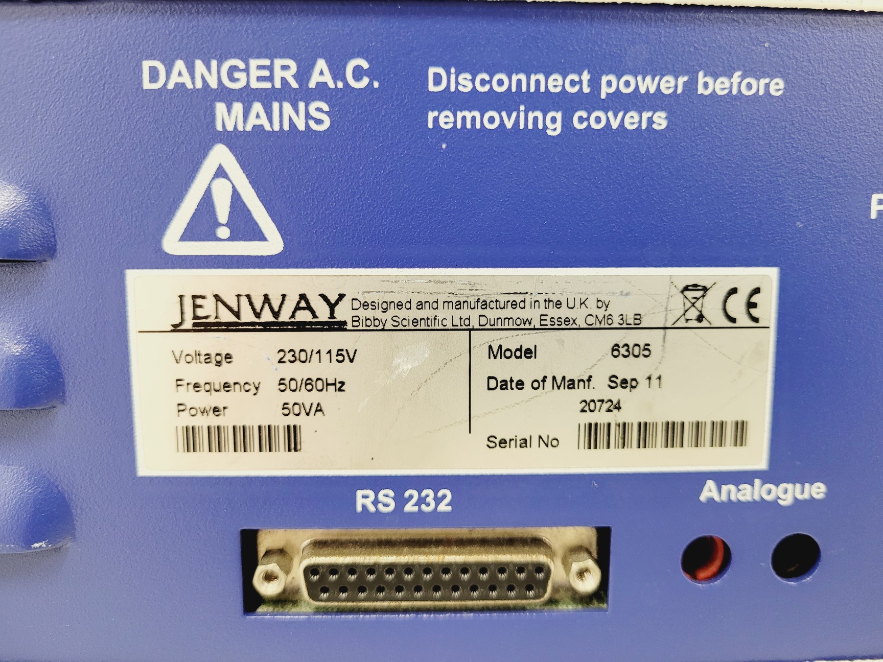 Image of Jenway 6305 Spectrophotometer 2011 Lab