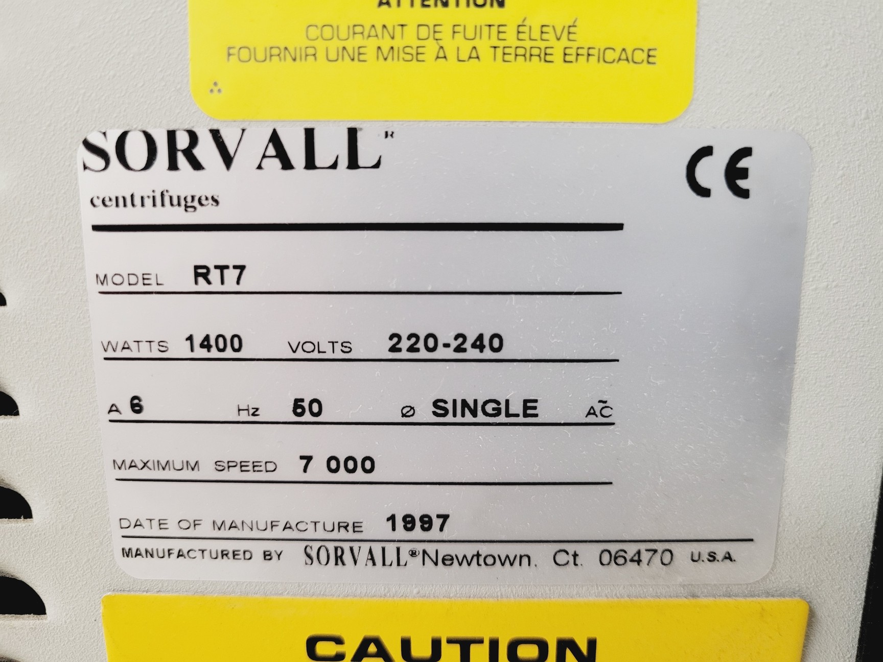 Image of Sorvall RT7 Plus Refrigerated Benchtop Centrifuge w/ RTH-250 Rotor Lab