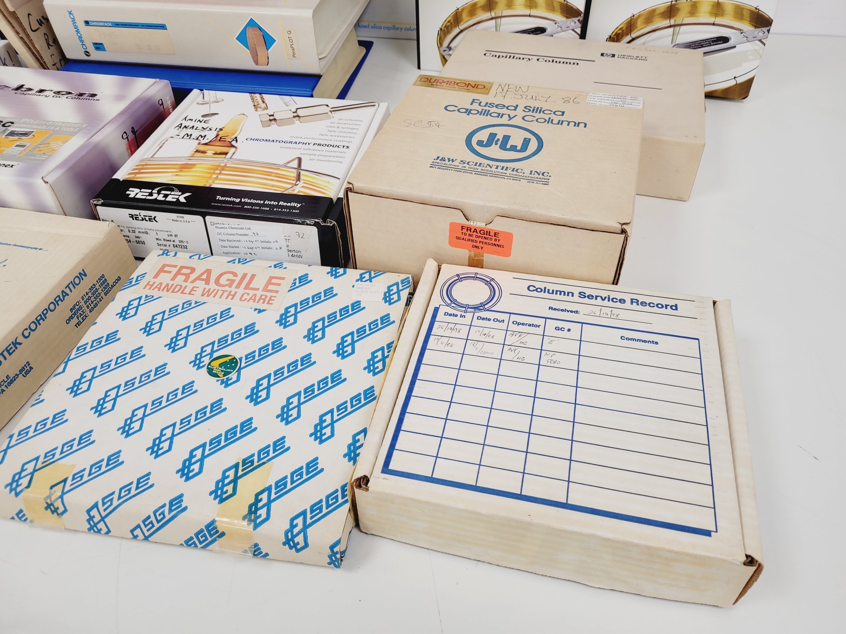 Image of Job Lot 43 x Various GC Columns Mixed Brands Varian, Agilent, Chrompack