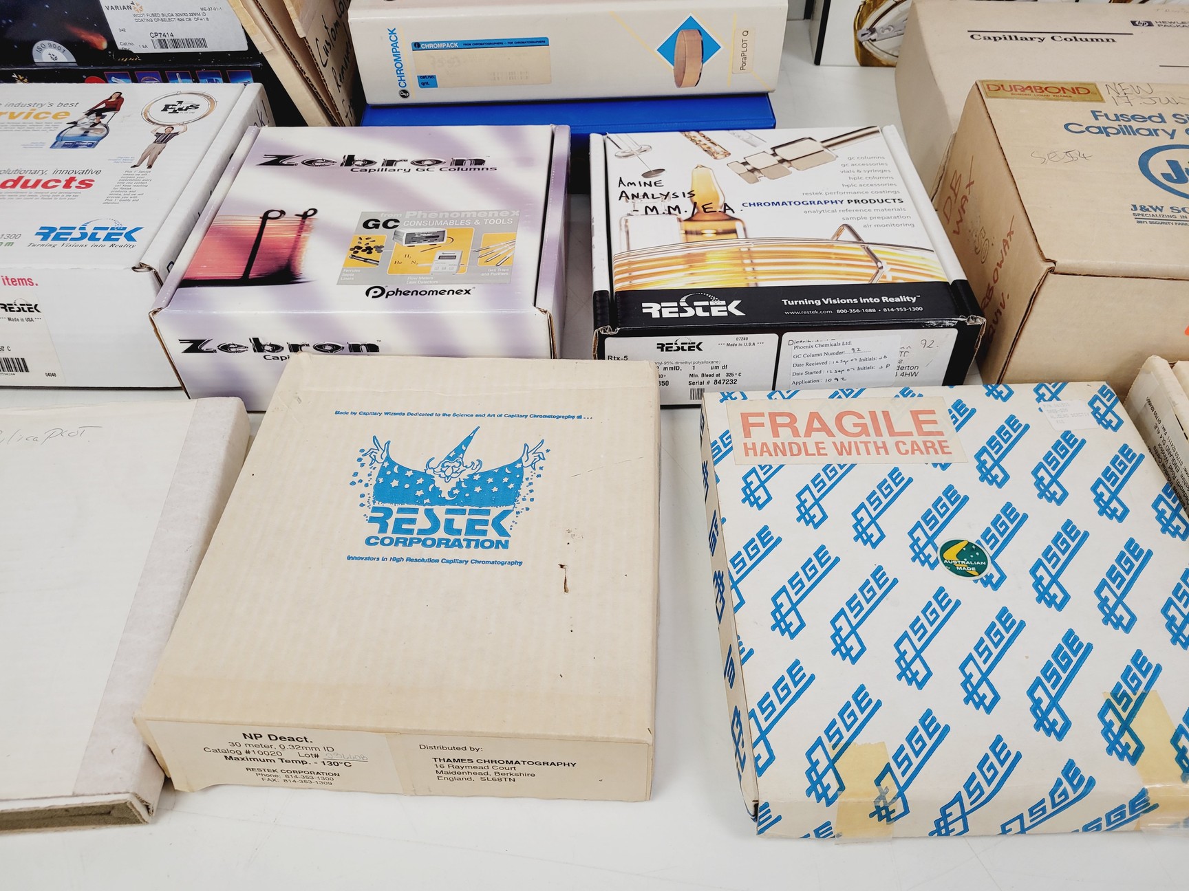 Image of Job Lot 43 x Various GC Columns Mixed Brands Varian, Agilent, Chrompack