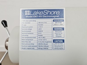 Thumbnail image of LakeShore Cryotonics Model EM7-HV Electromagnet W Control Unit