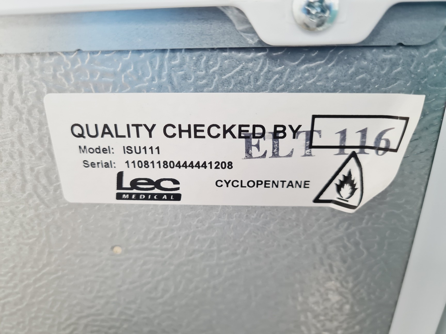 Image of LEC+ Laboratory Medical Freezer ISU1111 Lab