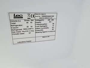 Thumbnail image of LEC+ Type ISU1111 Laboratory Medical Freezer Lab