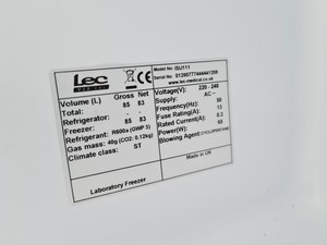 Thumbnail image of LEC+ ISU1111 Laboratory Medical Freezer Lab