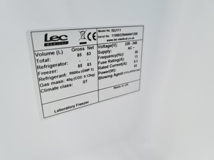 Thumbnail image of LEC+ No. ISU1111 Laboratory Medical Freezer Lab