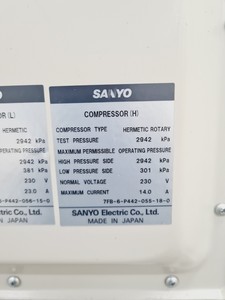 Thumbnail image of Sanyo -90ºc MDF-U3386S ULT Ultra Low Temperature Lab Freezer