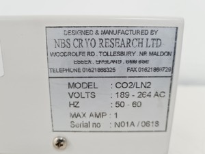 Thumbnail image of NBS Cryo Research Ltd CO2/LN2 CO2 Back-Up Lab