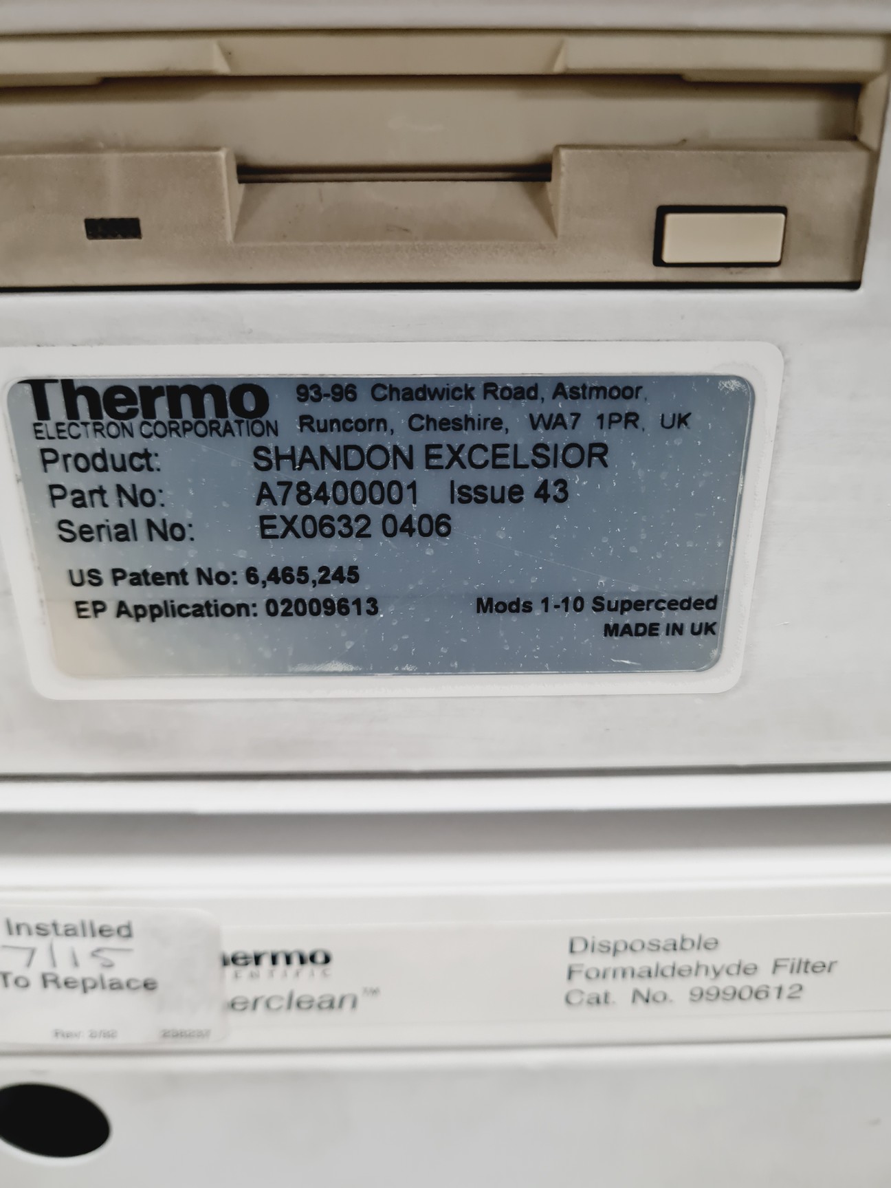 Image of Thermo Electron Corporation Shandon Excelsior Tissue Processor - No Monitor S/R