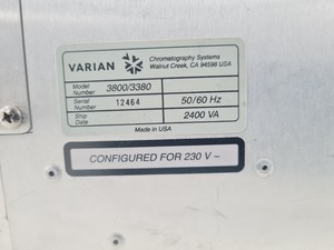 Thumbnail image of Varian 4000 GC/MS Gas Chromatograph 3800/3380 Spares/Repair Lab
