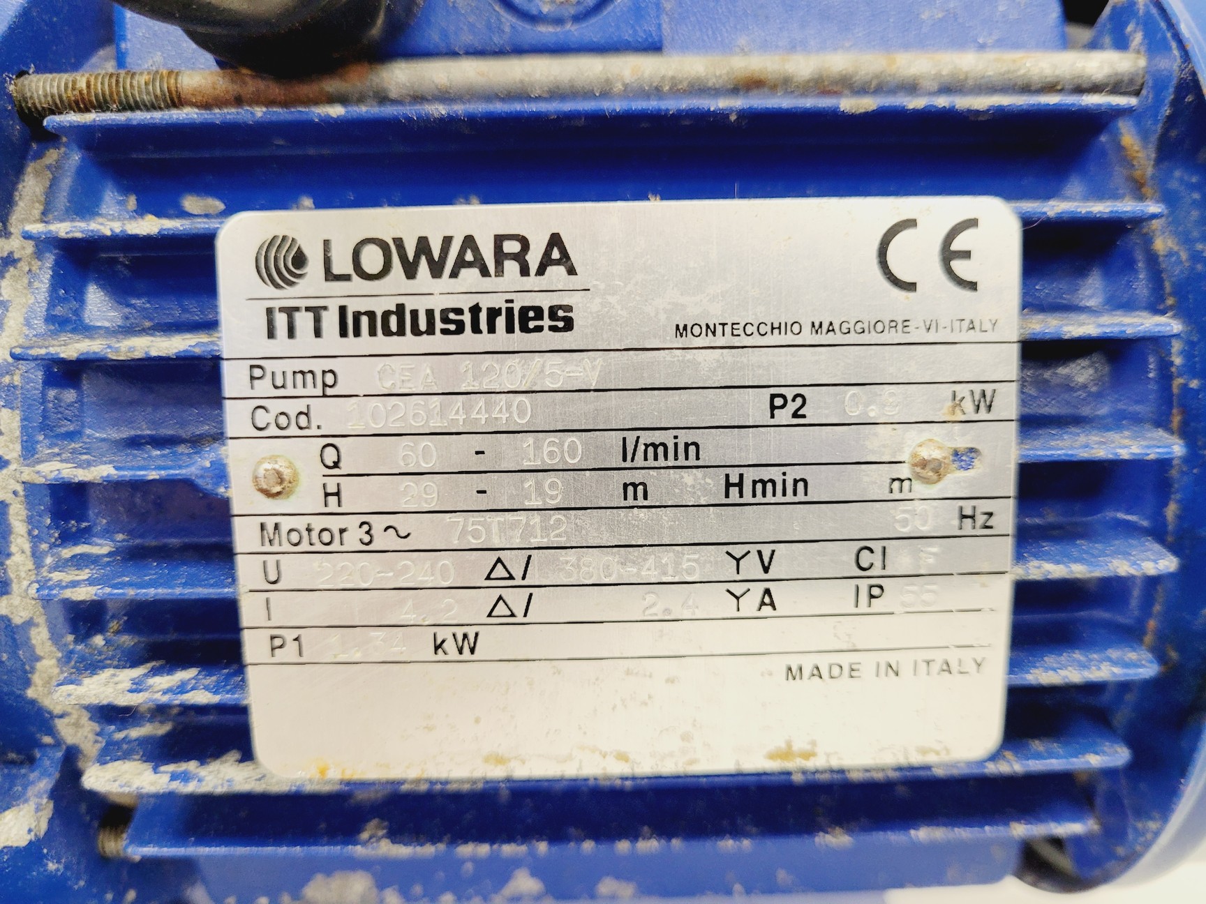 Image of Lowara ITT Industries CEA 120/5-V Centrifugal Pump 