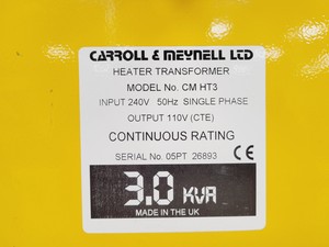 Thumbnail image of Carroll & Meynell Ltd CM HT3 Heater Transformer